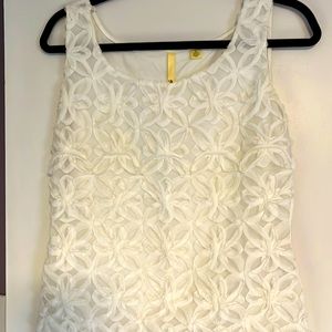 White top floral design